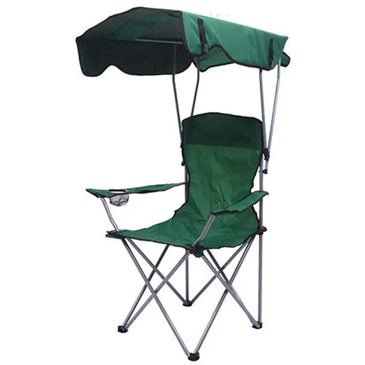 

Hot covered beach armchair Casual portable outdoor camping fishing folding chair with awning