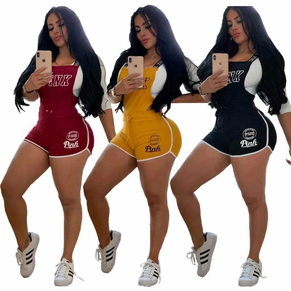 

Fashion Overalls Bodycon Outfits Summer Women Sexy 2 Pieces Jumpsuits Rompers