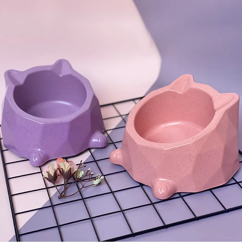 

Pet Supplies Bamboo Fiber Single Dog Bowl Dog Water Bowl Dog Food Bowl