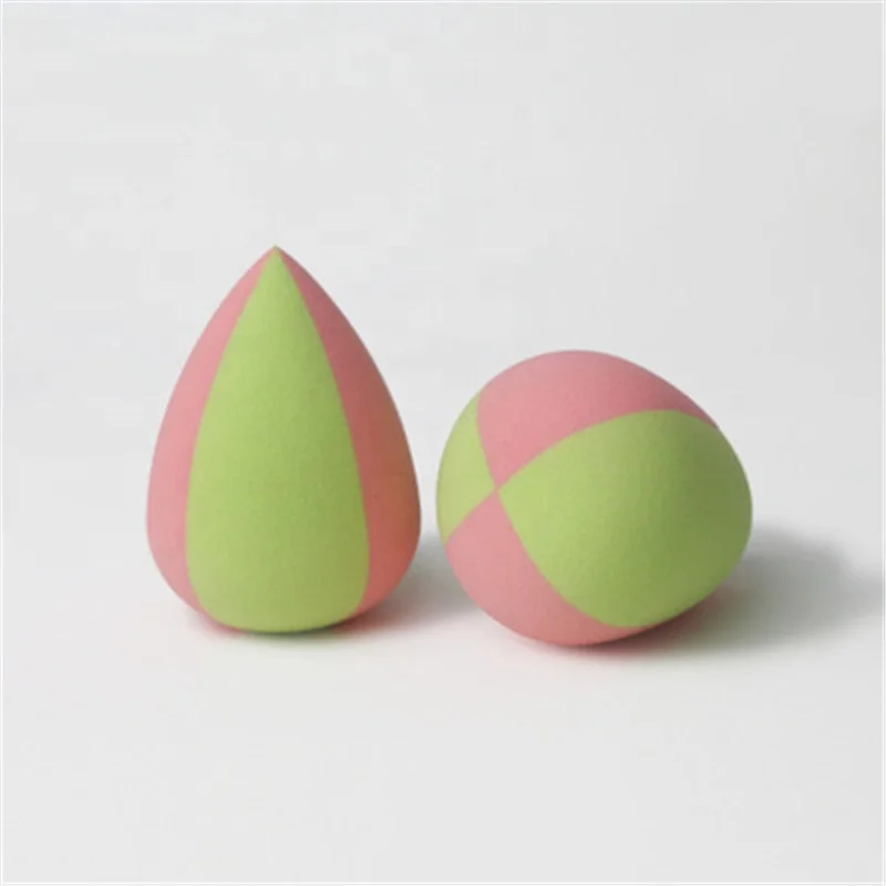 

Creative Balloon Shaped Cosmetic Puff Mixed Color Waterdrop Makeup Sponge, Pink+green