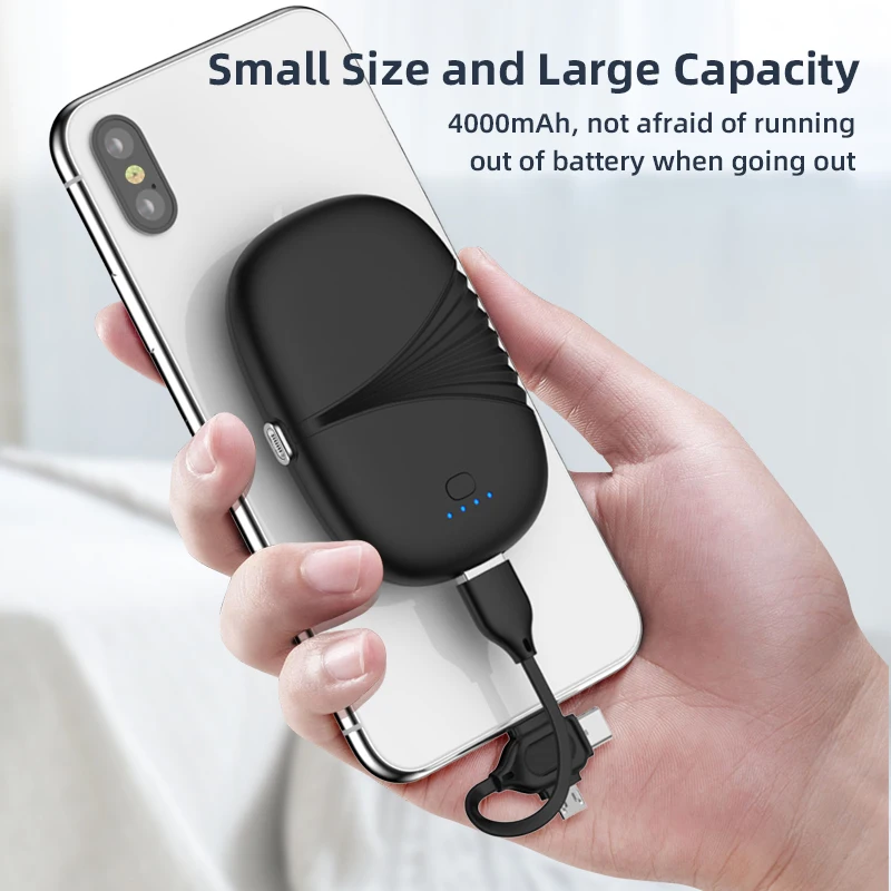 2020 wholesale lovers finger mini portable magnetic charger power bank wireless powerbank 2 in 1mobile phone power bank chargers