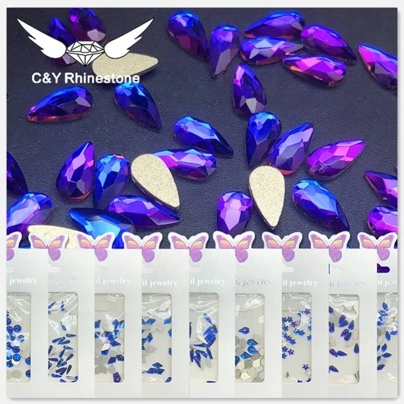 

C&Y Shape Flat Back For Nail Glass Rhinestone Non Hotfix Bulk