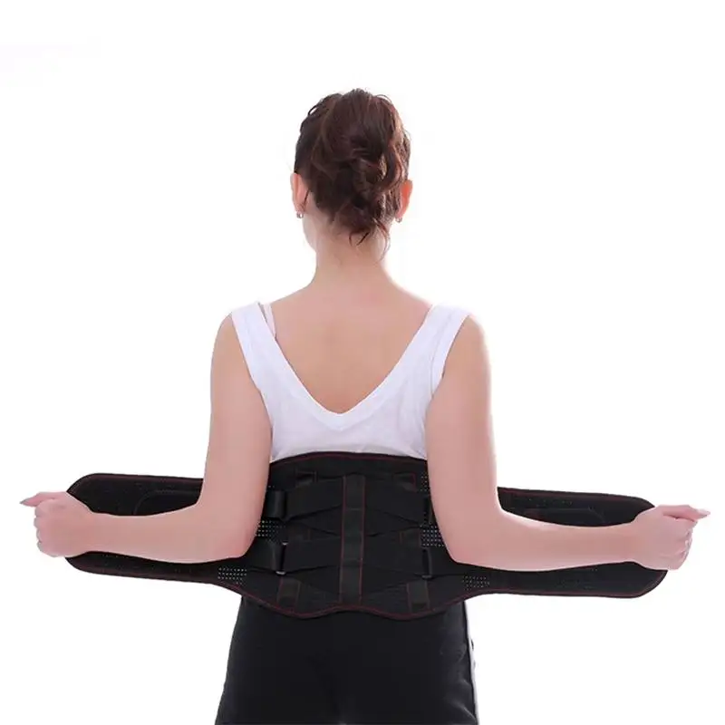 

Relieves lower Back Pain Breathable Men Women Daily Use Lumbar Support Brace, Black