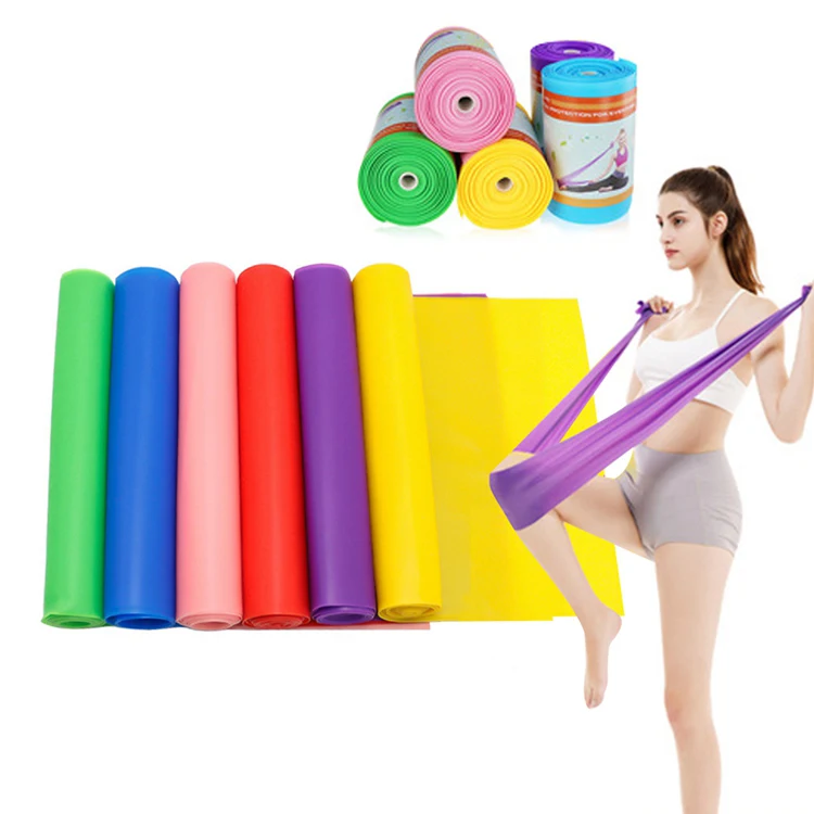 

1500mm Yoga Fitness Pull Rope Resistance Bands Elastic Stretch Workout Sports Exercise Equipment, Black green blue red yellow