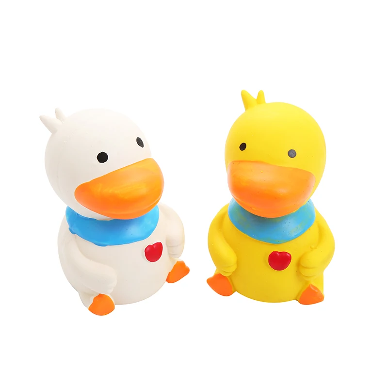 

Manufacturers stock latex love duck two color optional bite resistant dog toy