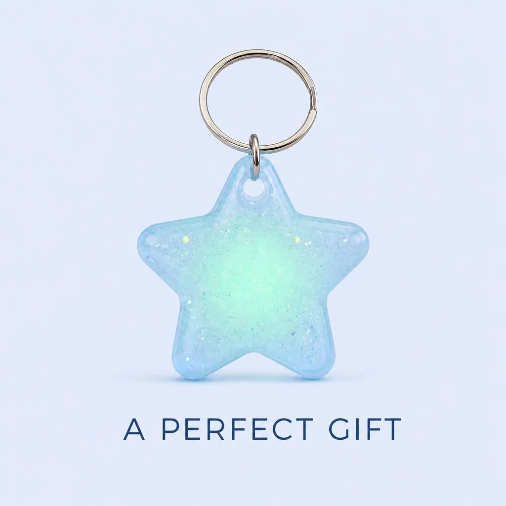 Ending image: a perfect gift text with star keychain
