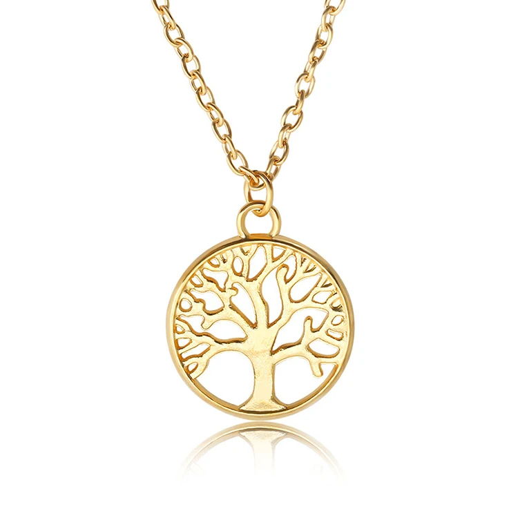 Retro Life Tree Pendant Personality Peace Tree Clavicle Chain Necklace Women Female Ornaments  Necklace Women