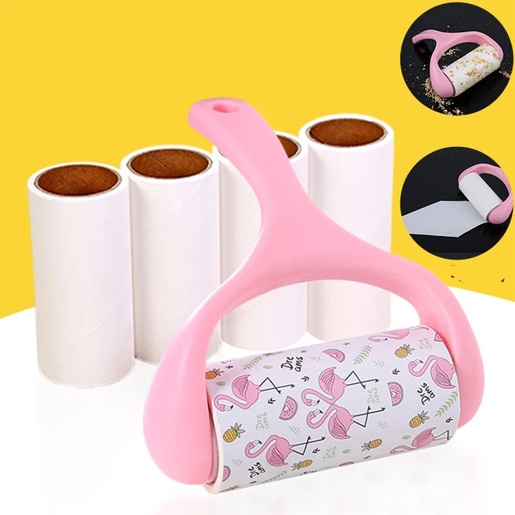 

Factory direct sale cheap price flamingo washable Lint Remover Roller Sticky for Pet Hair, Customrized