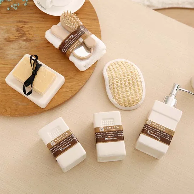 6 Pcs Moisturizing and whitening bubble Bath and Body Gift Set with Perfect Gift Box for Women