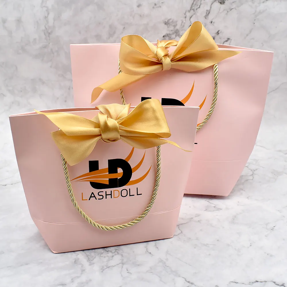 

eyelashes box gift bag Custom brand logo diamond square Eyelash Packaging shopping bag Mink Lashes box handbag wholesale vendor, Natural black