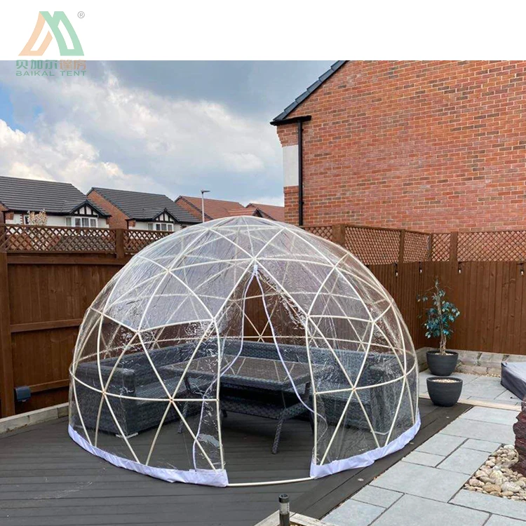 

3.6m Luxury outdoor transparent hotel plastic clear dome garden igloo tent