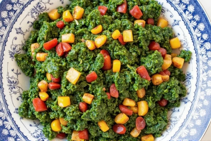 African Collard Greens on a Plate