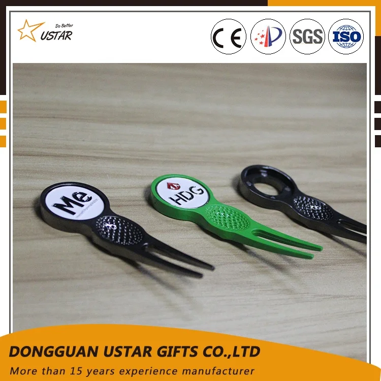 
Wholesale custom golf accessories blank metal bulk personalized golf divot tools with magnet golf ball marker 