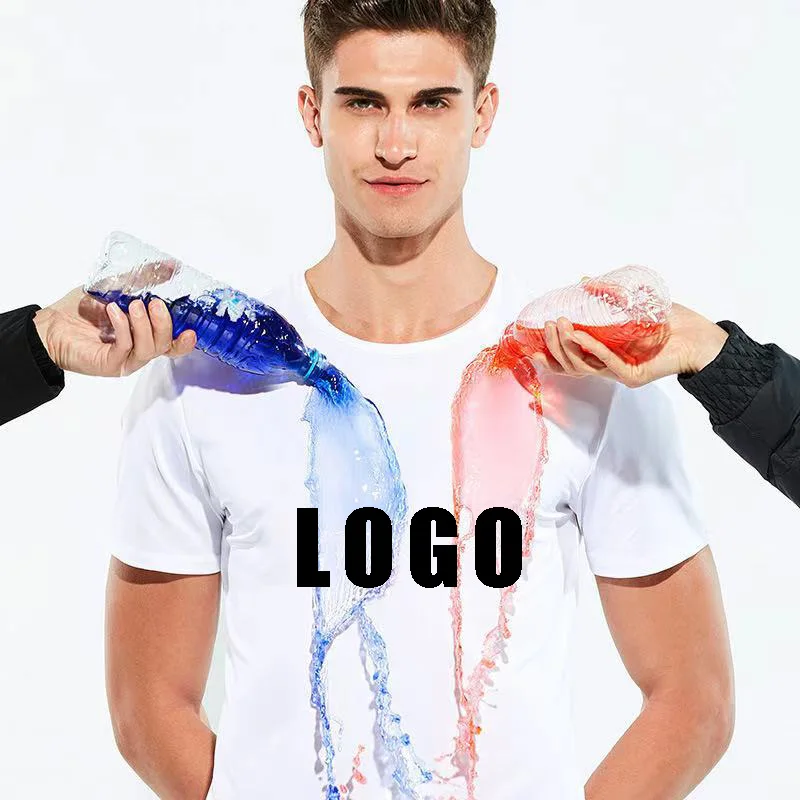 

Men Custom Print Plain Hydrophobic Anti-Dirty Waterproof Quick-drying T-Shirt