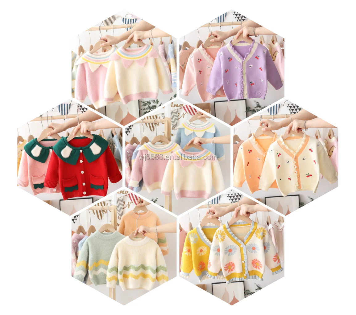 

Sweater Kids Pullover Sweater Vest Winter Knit Children Newborn Kids Baby Girl Cartoon Cotton Computer Unisex Oem