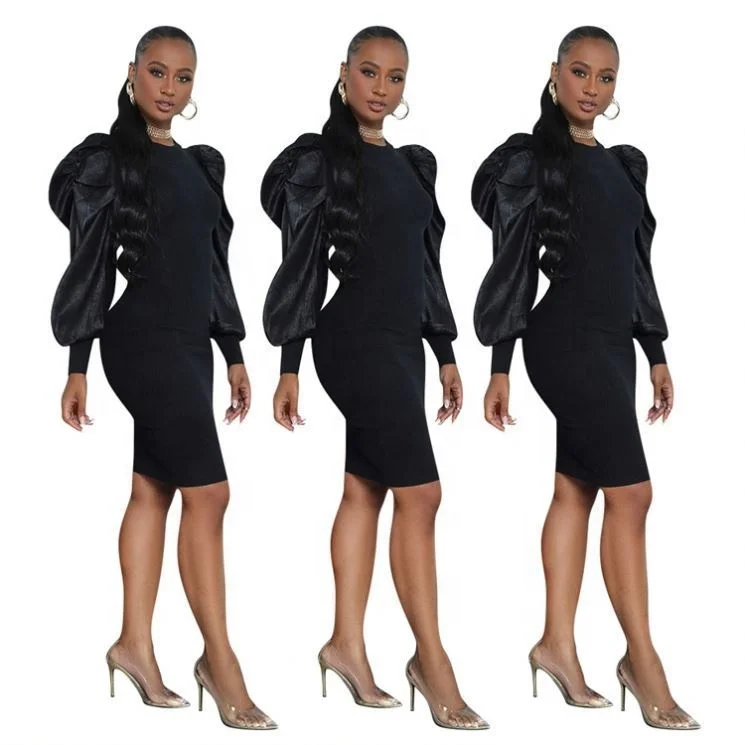 

Fashionable Womens Clothing Latest Design 2021 Long Sleeves Woman Casual Dress Stylish Sexy Dress Women Dresses