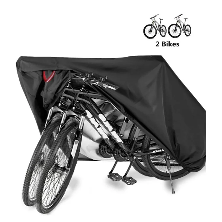

Factory price Outdoor Waterproof Bicycle Covers Rain Sun UV Dust Wind Proof for Mountain Road Electric Bike Cover for 2 Bikes, Black and white