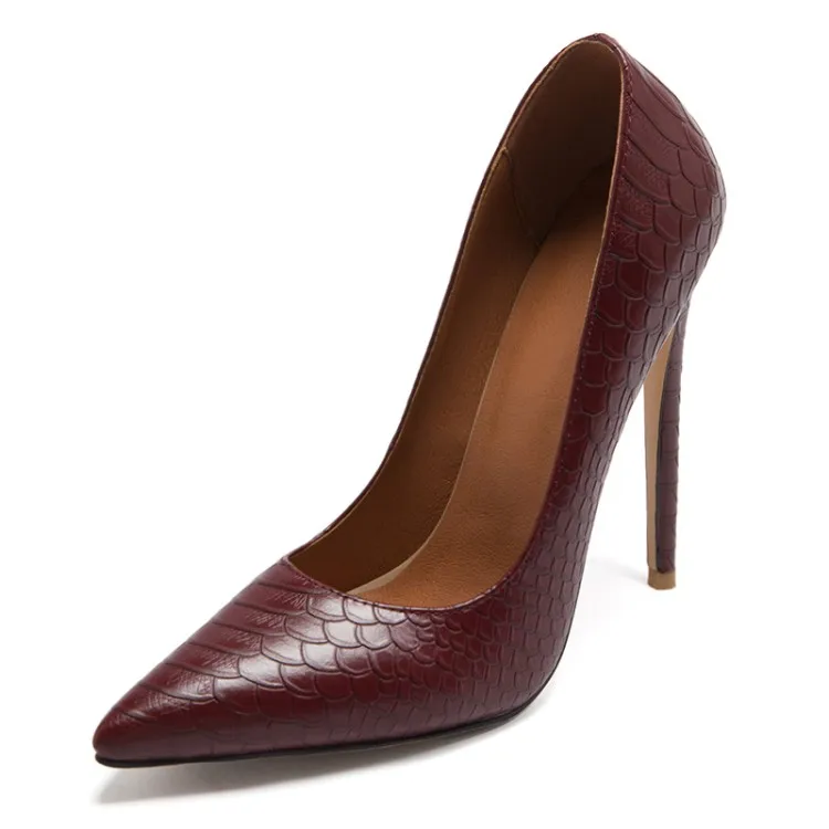 

Ins Fashion Sexy High End Beige 12 CM 10 Large Size Pointed Stiletto High Heel Wholesale Size 11