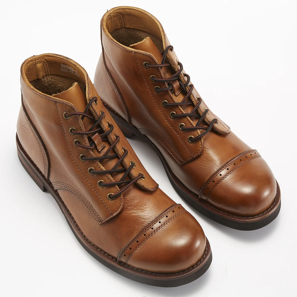 

2023 Fashion style men's martin boots leather comfort cushions handmade quality Shoes men boots breath leather boots for men