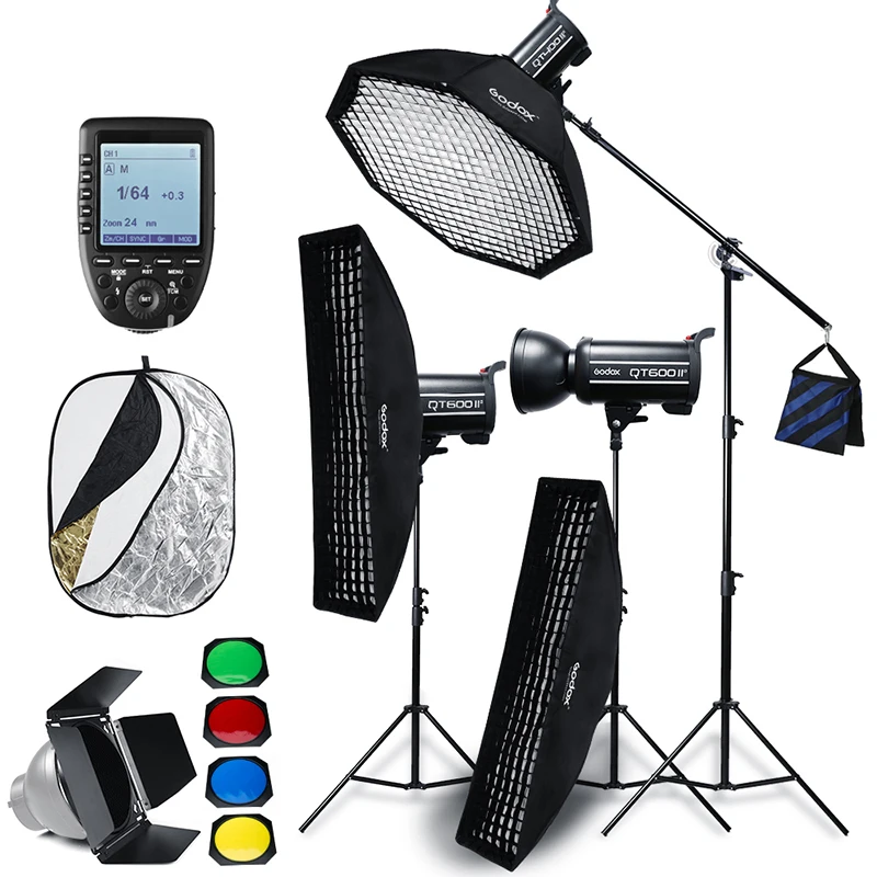 

inlighttech Godox QT600II 3x 600WS Built-in Wireless X System Studio High Speed Flash Lighting Kit with Xpro Trigger,Light Stand, Other