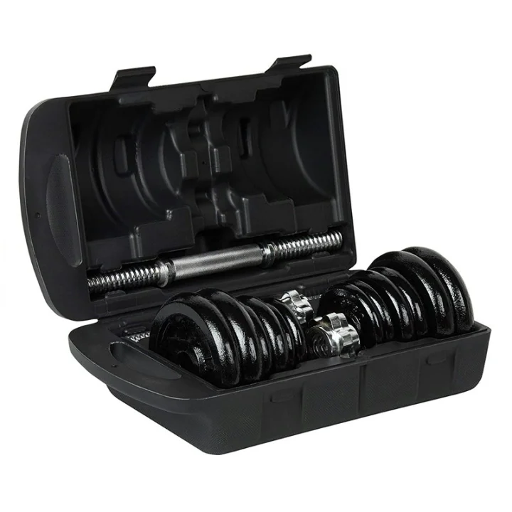 

Latest 20KG Cast Iron Dumbbell Set in Case Muscle Exercise Dumbbell, Black