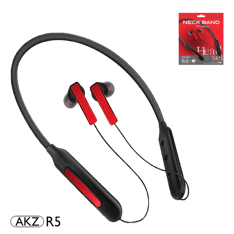 

AKZ-R5 ecouteur sans fil Neckband headset 5.0 Wireless Headphones Neck Sports Running Neck earphone