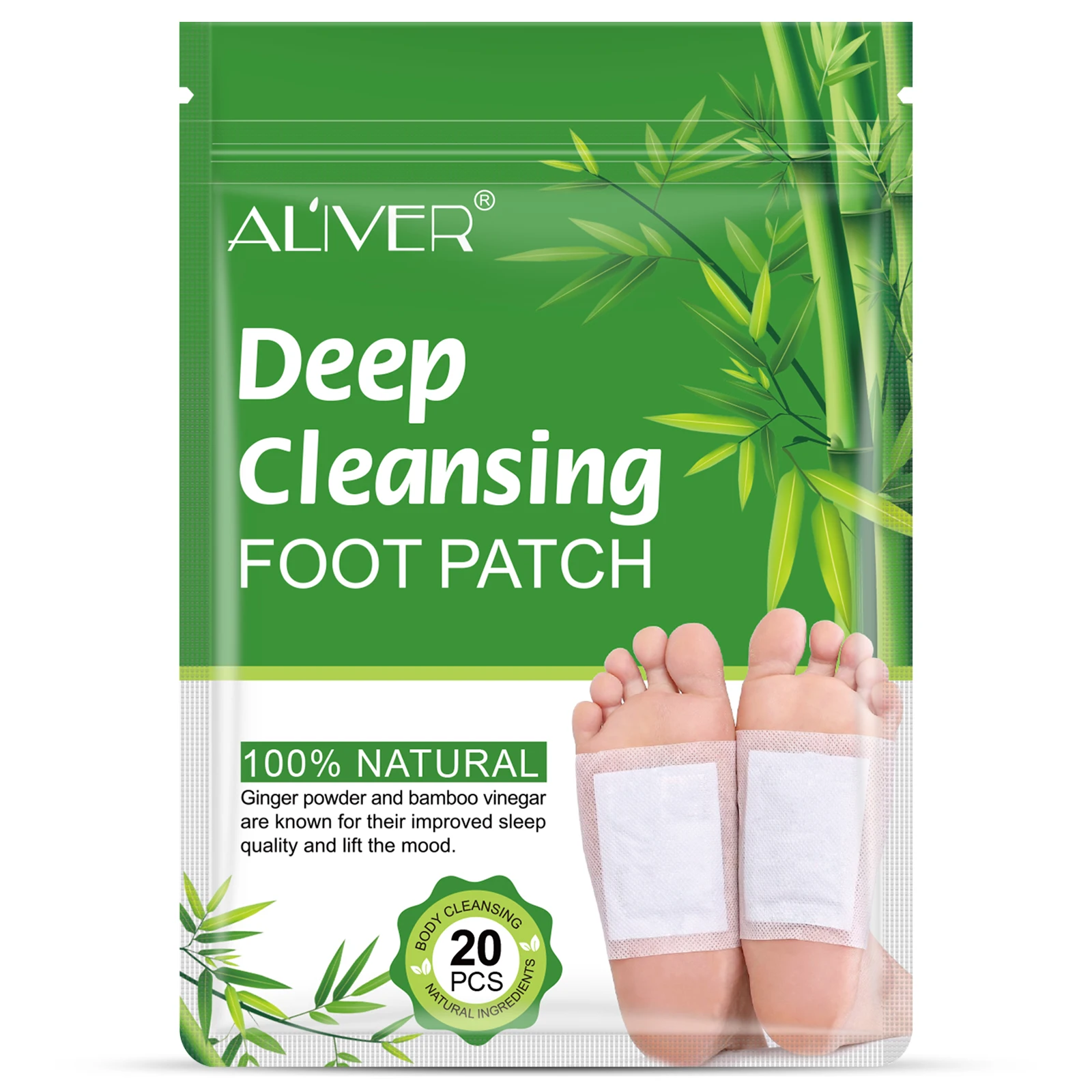 

Wholesale ALIVER 20Pcs Detox Foot Skin Care Pads Natural Herbal Bamboo Vinegar Deep Cleansing Foot Patch