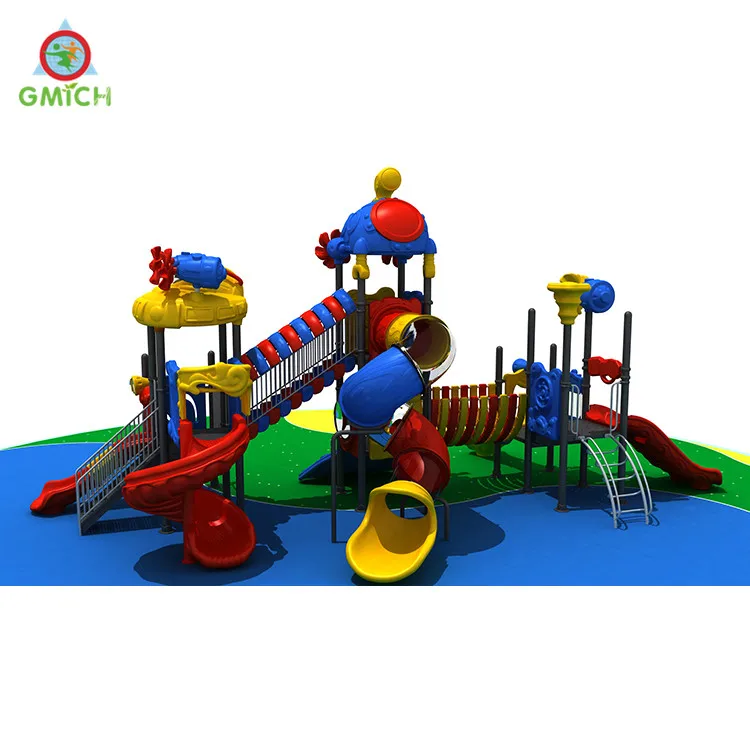 

New design plastic slide amusement park equipment children playground outdoor