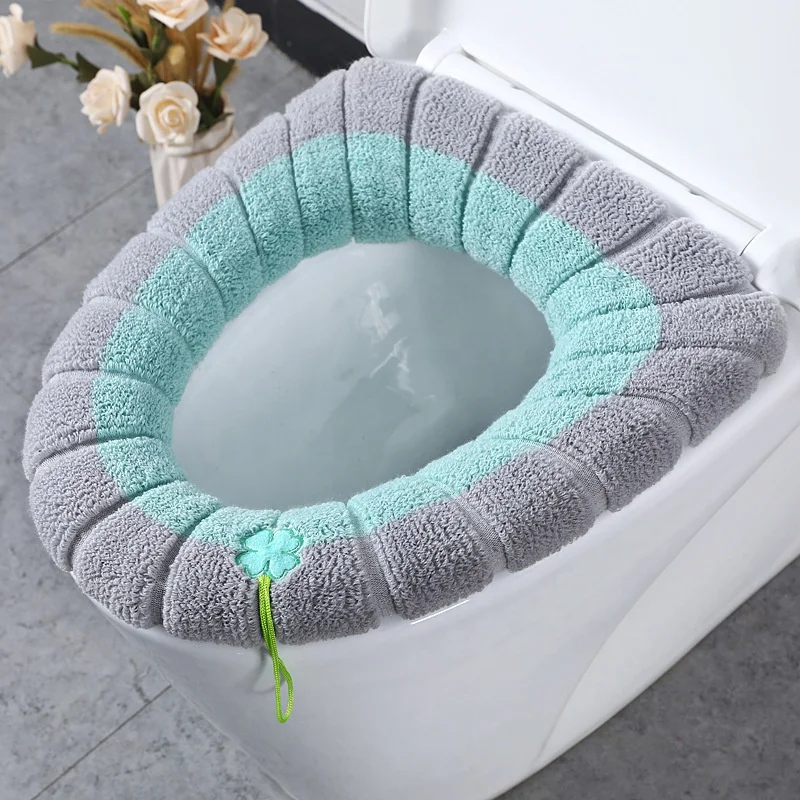 

The Manufacturer Sells The Overstuffed Toilet Seat Cushion in Winter with Handle Soft and Washable Universal Nordic Wind Sitting