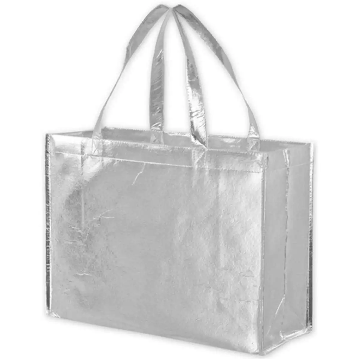 Customized Laminated Metallic Non-woven Tote Bag - Buy Metallic ...