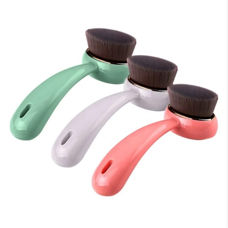 

Hot Selling Bamboo Charcoal Facial Cleansing Brush ABS Handle Face Brush for Sensitive Skin, Pink, green, white