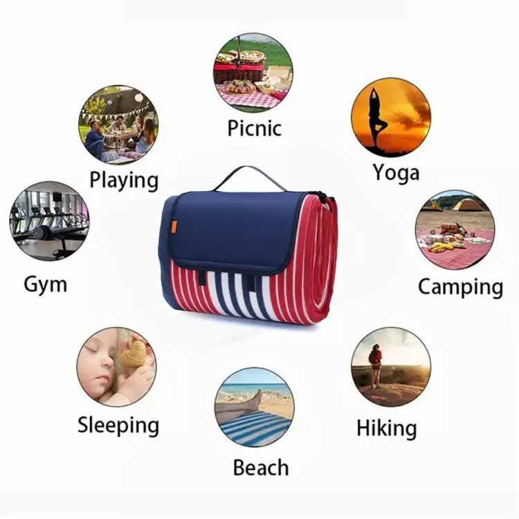 High Quality Blankets In Bulk Outdoor Portable Moving Waterproof Picnic Hiking Camping Beach Mat