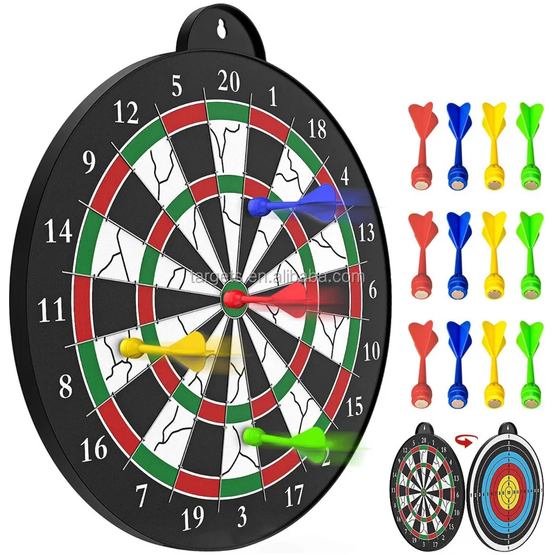 

Magnetic Dart Board 12pcs Magnetic dart Excellent Indoor Game and Party Games Magnetic Dart Board for kids and Adult, Muti color