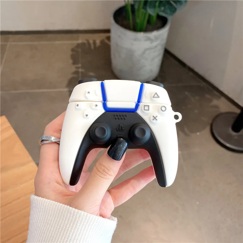 

2020 New Designers 3D Cute Carton Xbox Switch Ps5 Game Console Controller Silicone Cover Case For Airpods 1 2 Pro Case