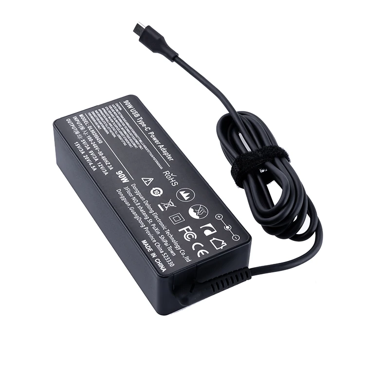 

20V 4.5A 90W usb type-C AC Adapter Battery Charger Power Supply for Lenovo ThinkPad, Black