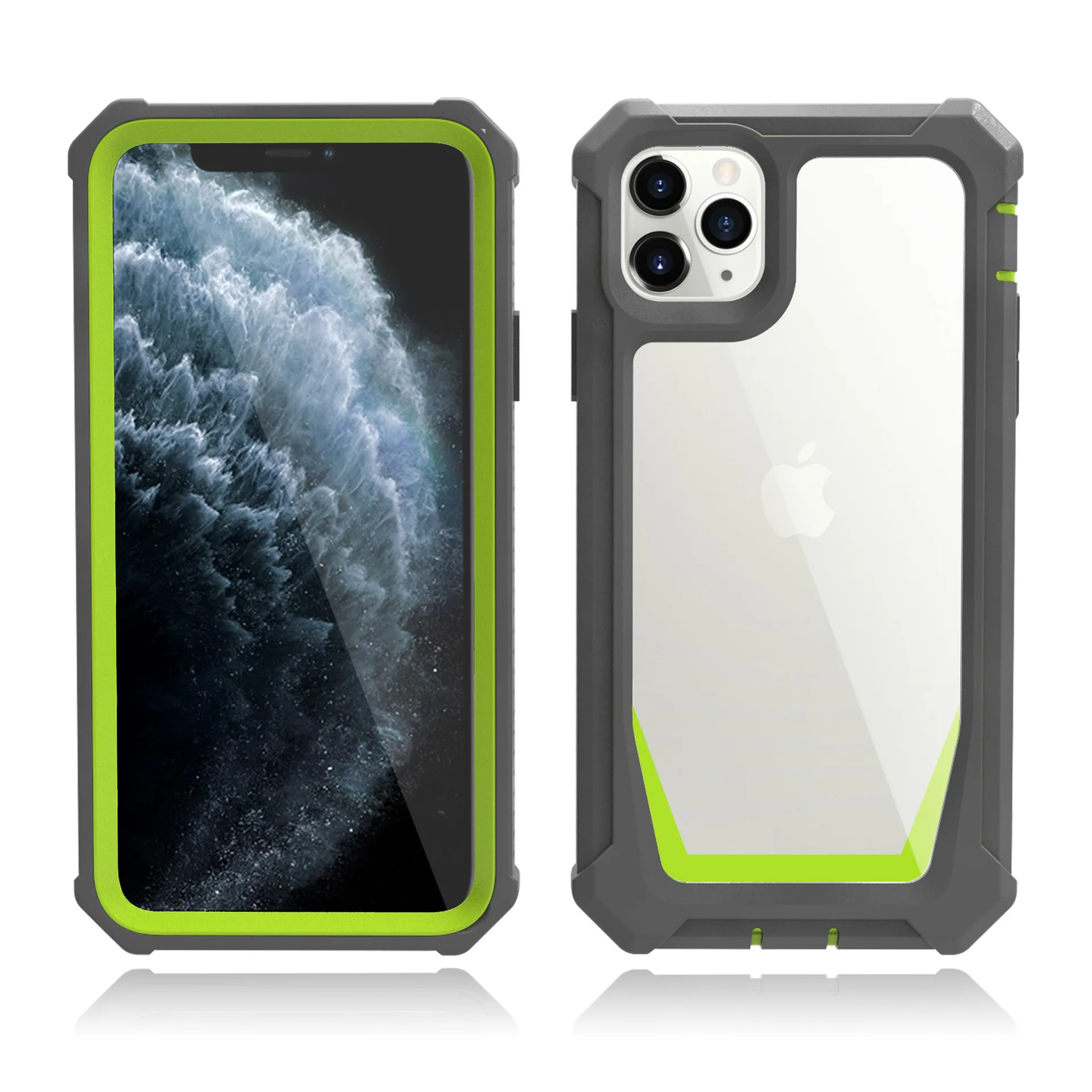 

Customized Logo Transparent Back Reinforced Edge Drop Protection Phone Back Cover For Iphone 12 Pro Max