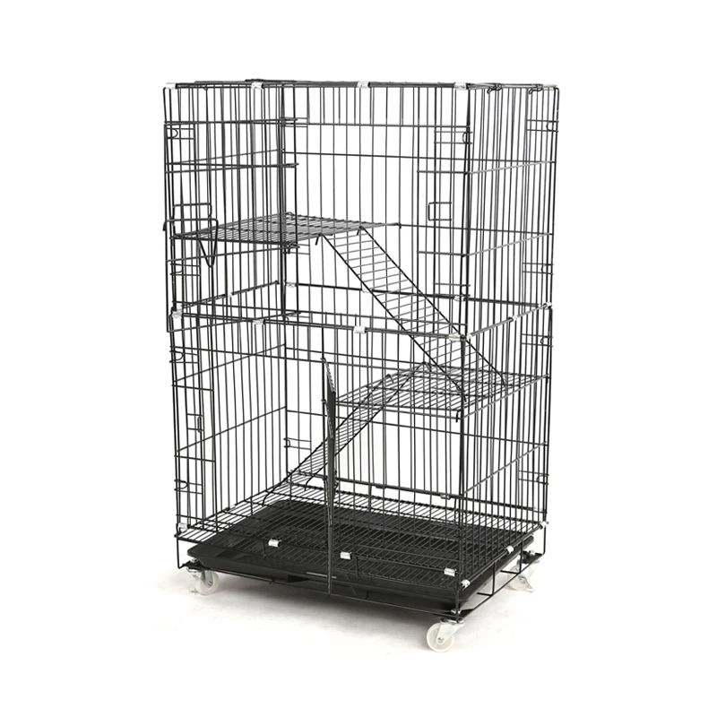 

Cat Cage Playpen With Ramp Ladders Large Cat Cage, Pink black