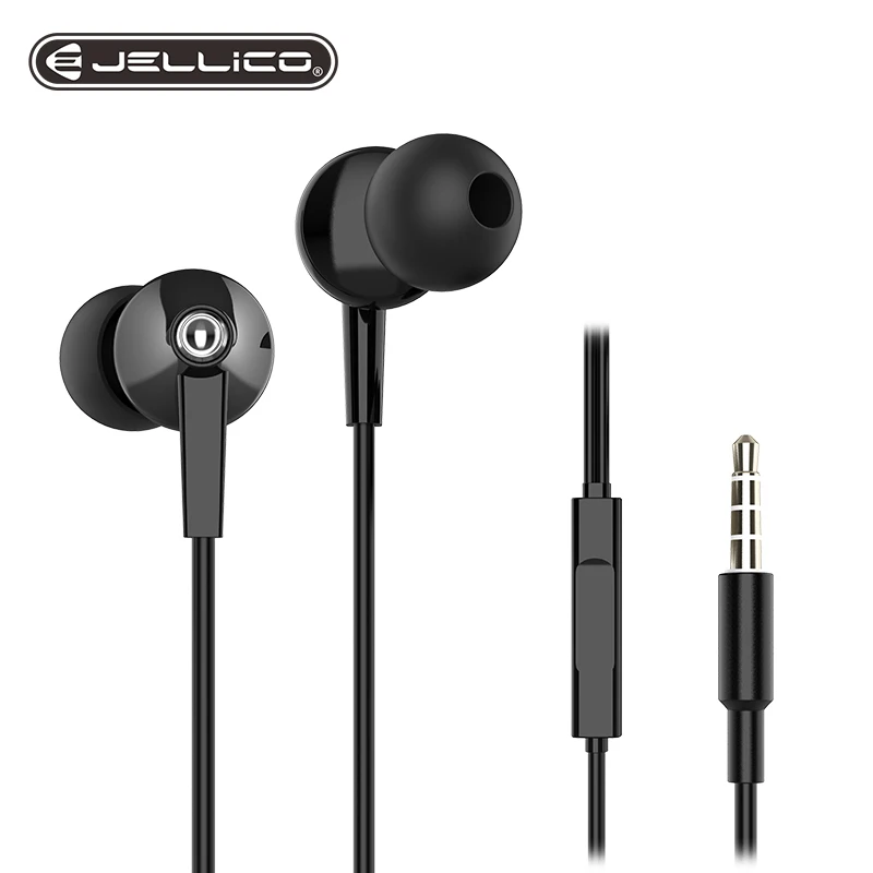 

Hot sale bass in-ear wired headset Physical noise reduction headphones wired earphones 3.5mm, Black/white