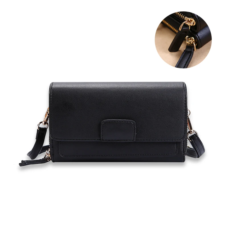 

women carteras purses 2021 walet leather money custom luxury pouch ladies coin clutch purse, Customized color or red/wine red/blue/black/pink