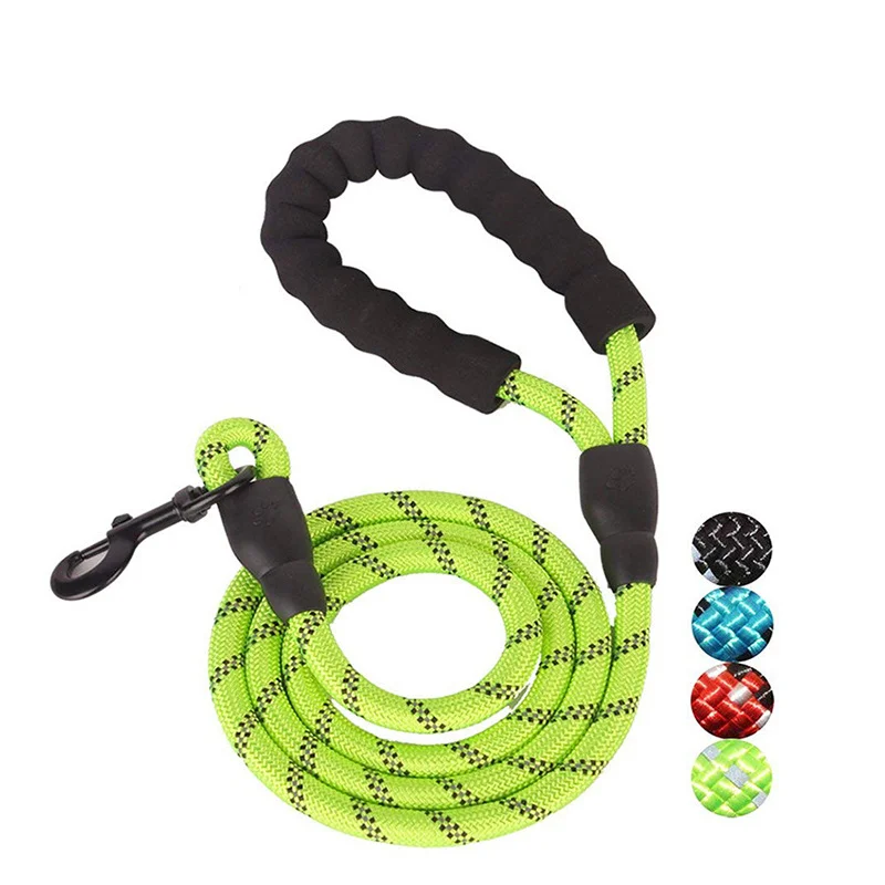 

Luxury Large Dog Pet Soft Reflective Nylon Braided Rope Dog Leash