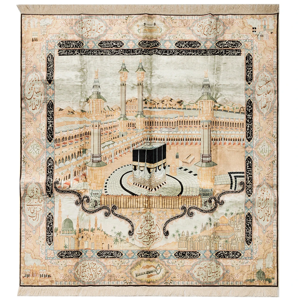 

Nanyang Yuxiang Carpet Handmade Silk Carpet jesus wall hanging tapestry carpet price in Islamic Saudi Arabia