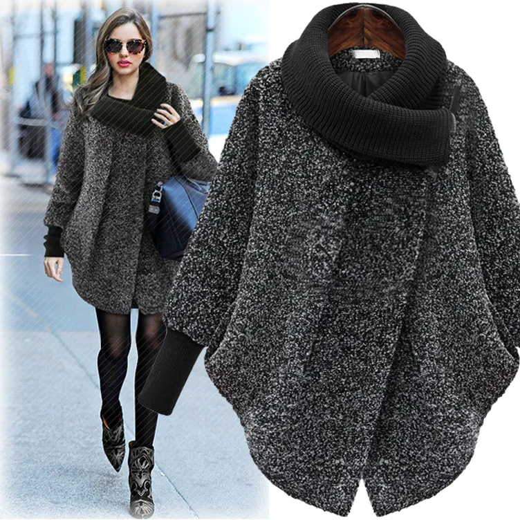 Wholesale 2019 fashion sexy women winter warm  Lapel woolen coats