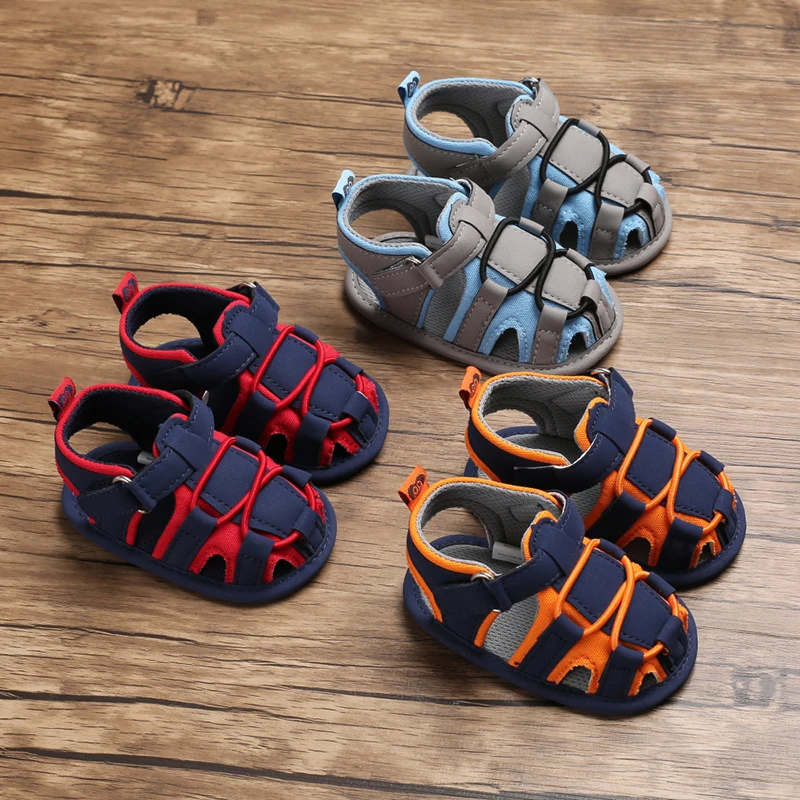

Toddler shoes wholesale 0-12months boys and girls rubber sole breathable non-slip baby sandals, 3 colors