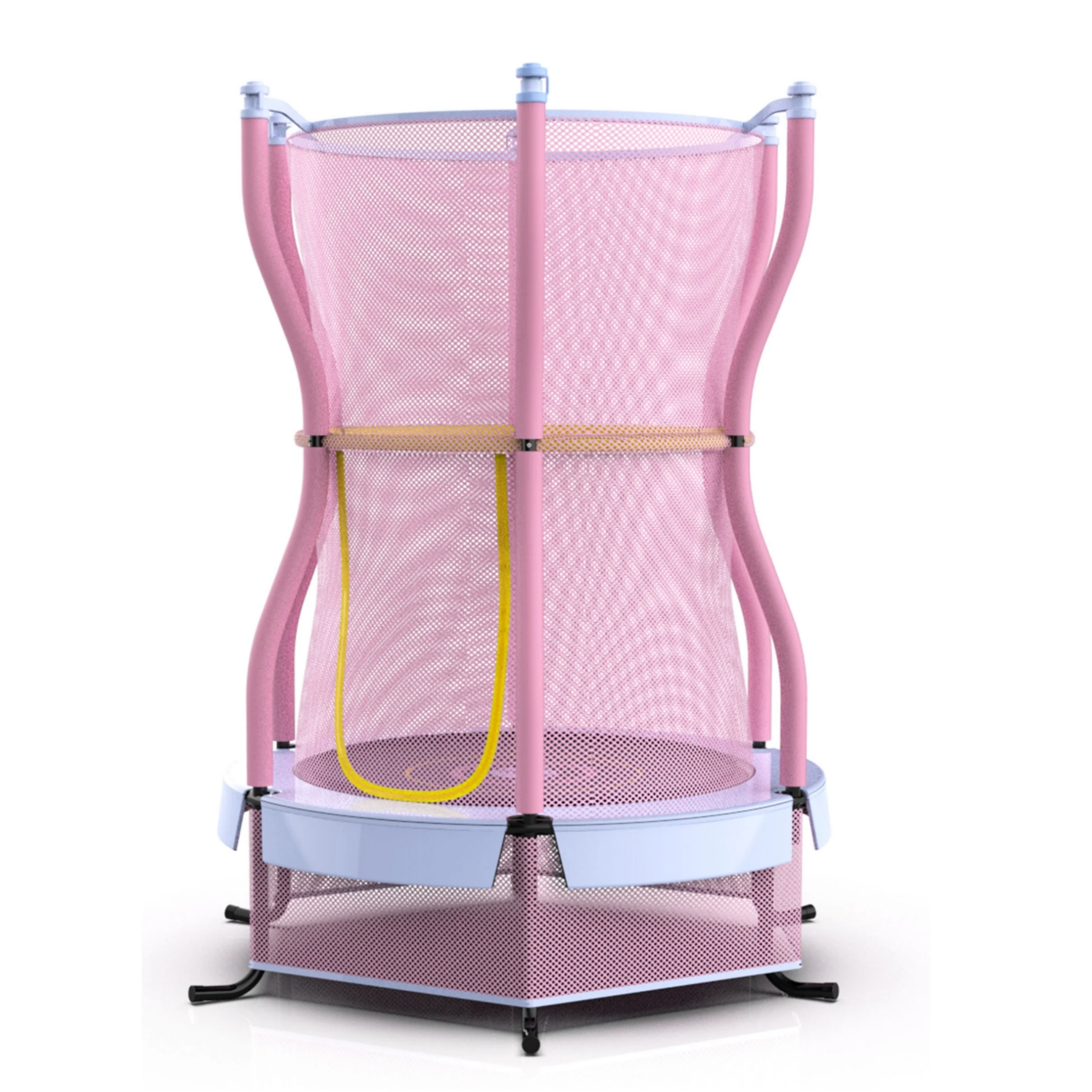 

Indoor Kids Round Trampoline With Safety Nets Mini Trampoline, Customized color