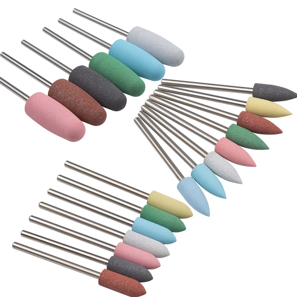 

Rubber Silicone Milling Cutter for Manicure Stones Nail Drill Bit Machine Nail Buffer Polisher Grinder Tool, Picture