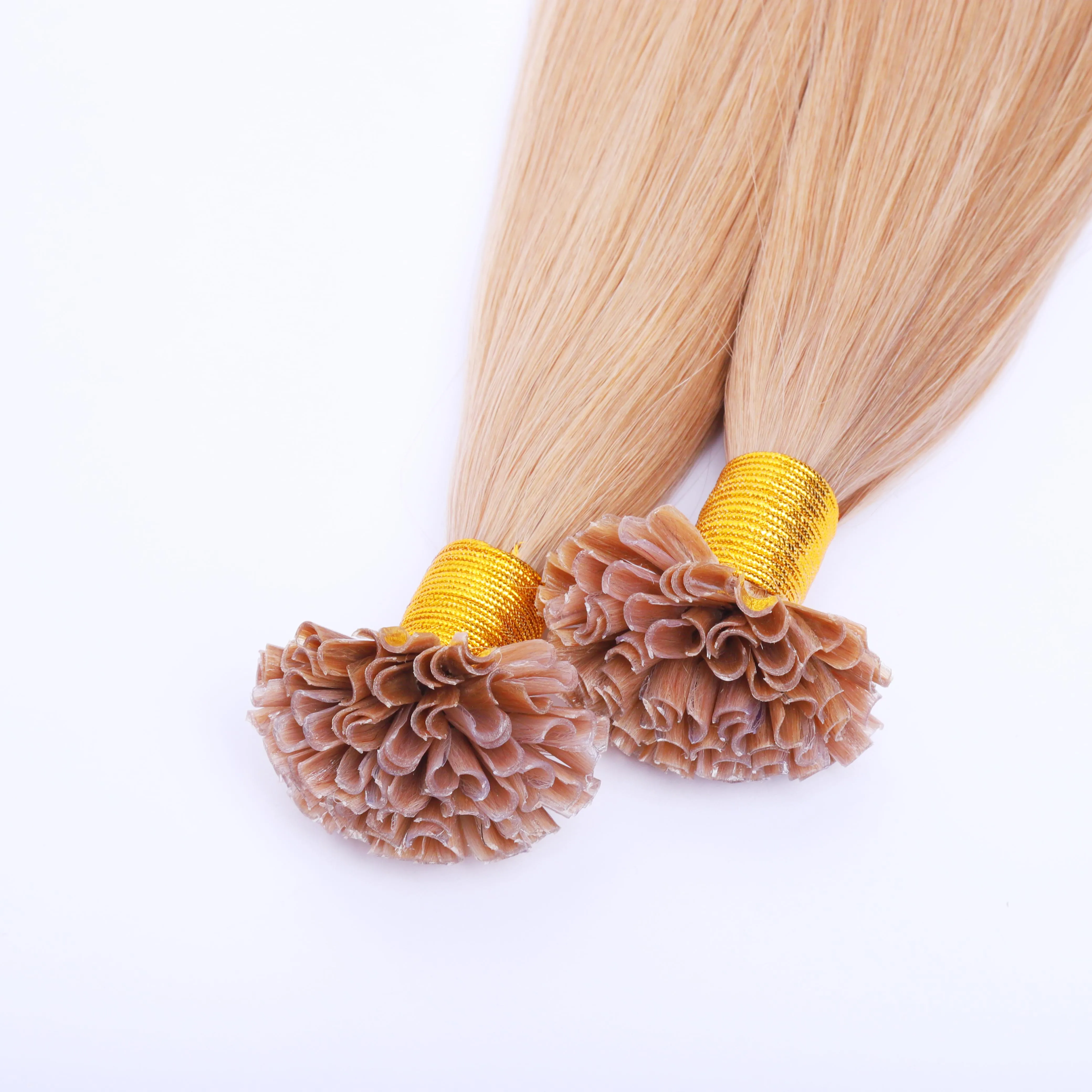 

Cheap 100% Double Drawn Raw Indian Hair Keratin Pre bonded U Tip Natural Human Hair Extensions