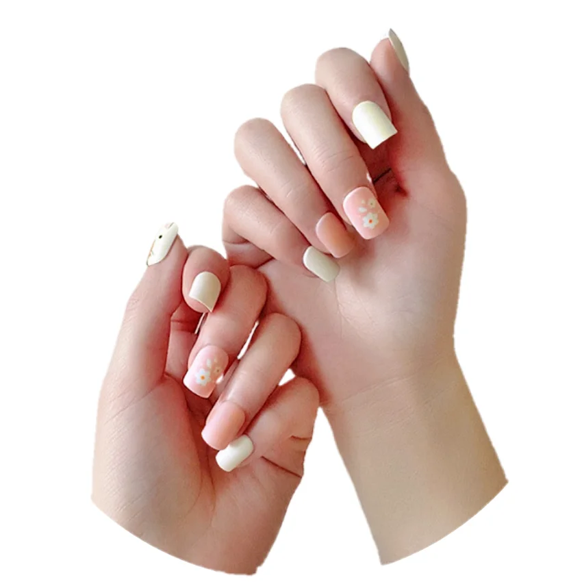 

RTS Hot Sale Matte Frosted False Nails Resuable Press on Nails Full Cover Short Artifical Nail Tips