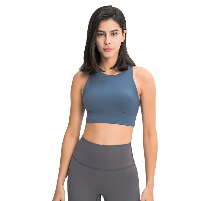 

Wholesale Custom Logo High Quality Custom Logo Printed Yoga Bra Top Fitness Sports Wear Women Sports Bra, Picture shows