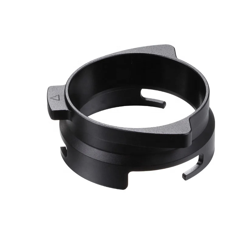 

Coffee Accessories Hands-Free  Espresso Aluminium Funnel Coffee Dosing Ring, Black/silver