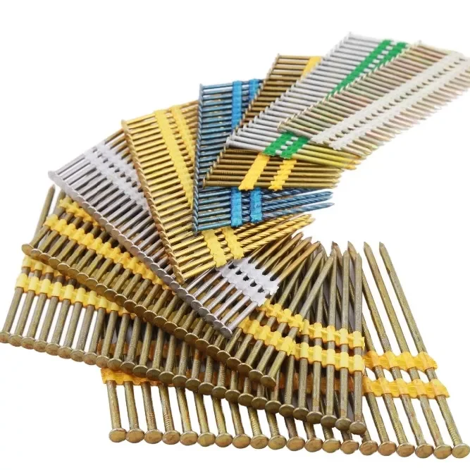 

Europe Hot Sale 21 degree framing nail 3" plastic coated nail